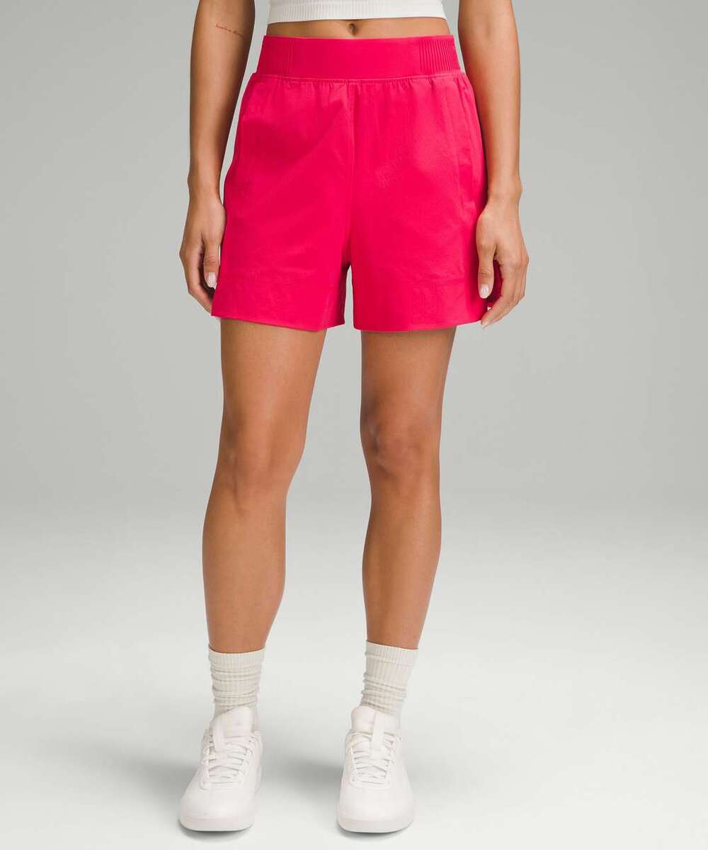 Lululemon Athletica Relaxed-Fit HR Biker Shorts Women's Large Hot Pink